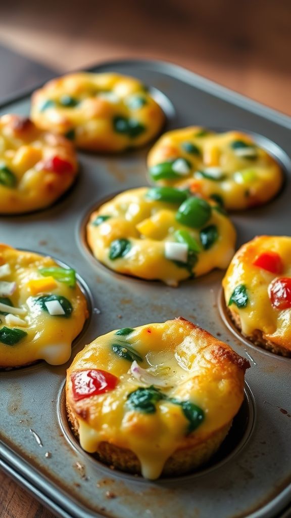 Egg Muffins with Veggies and Cheese