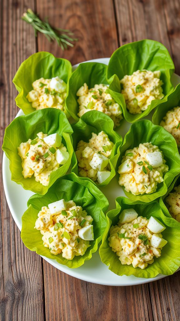 Egg Salad Lettuce Cups  