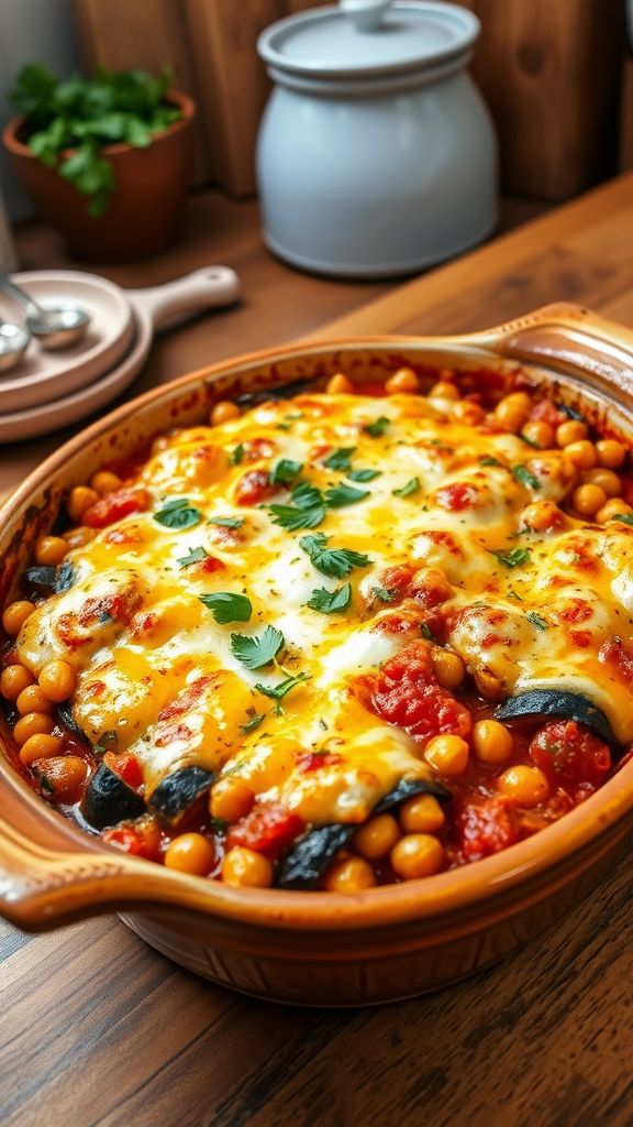 Eggplant and Chickpea Casserole  