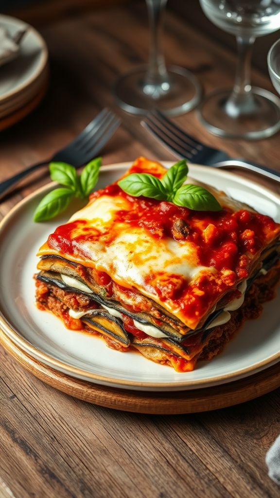 Eggplant Layered Keto Lasagna