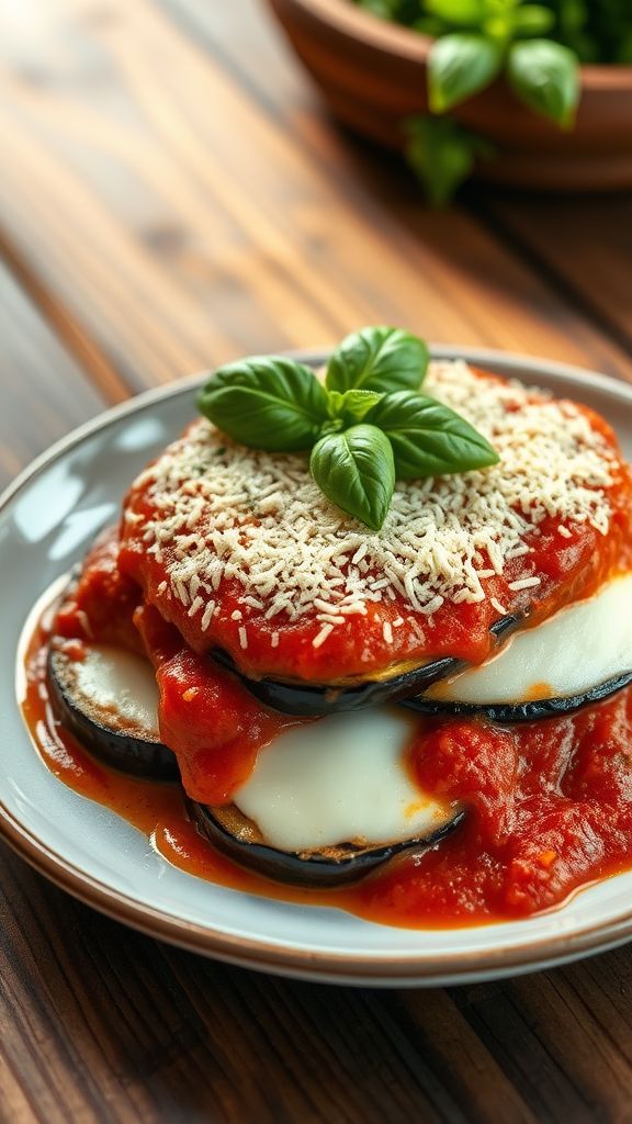 Eggplant Parmesan with Keto Tomato Sauce