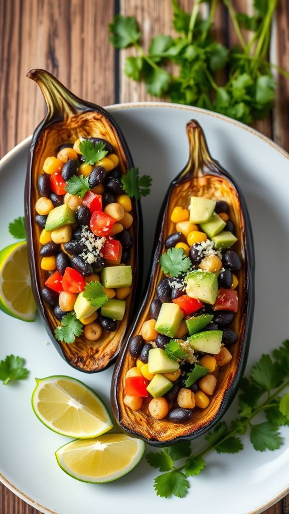 Eggplant Taco Boats  