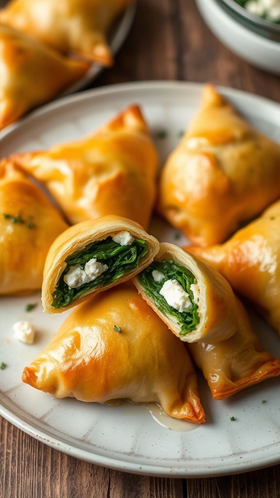 Elegant Spinach and Feta Puff Pastry Pockets  