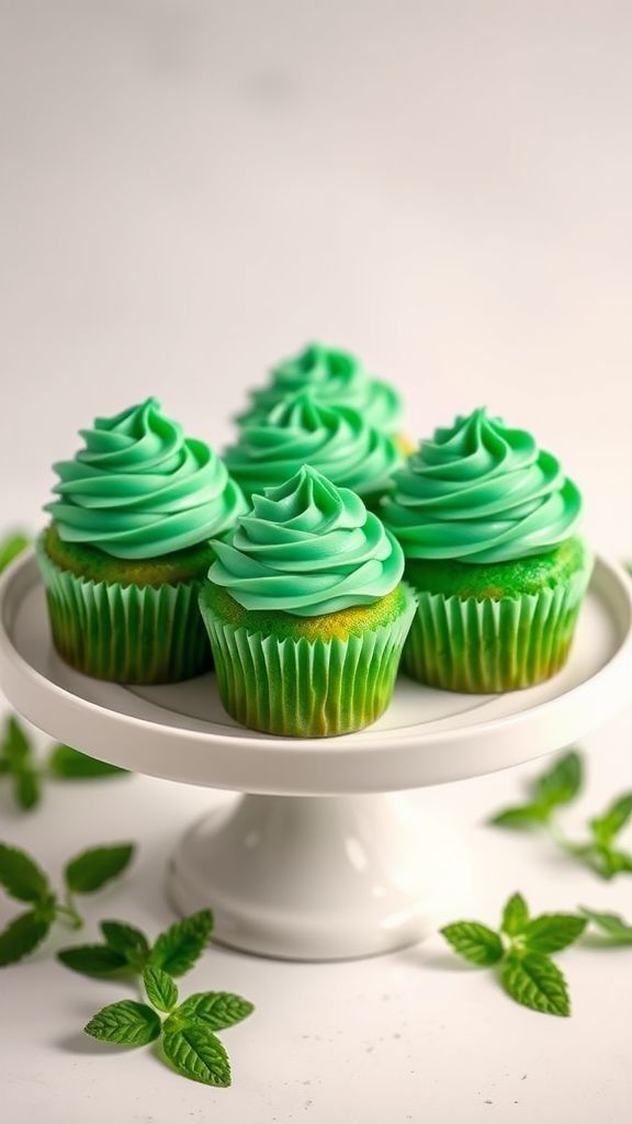 Emerald Green Cupcakes