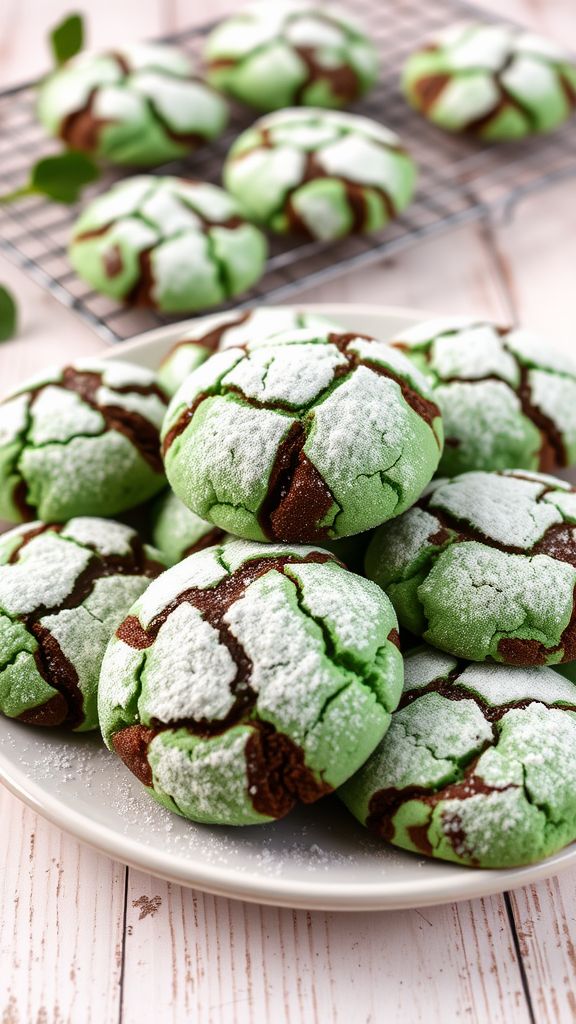 Emerald Isle Crinkle Cookies  