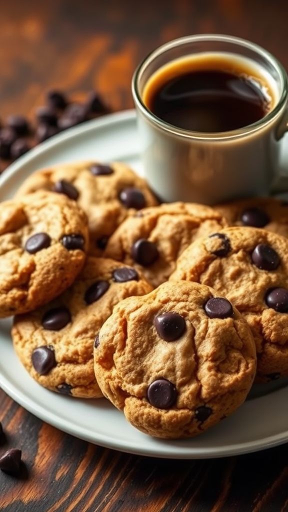 Espresso Infused Keto Chocolate Chip Cookies