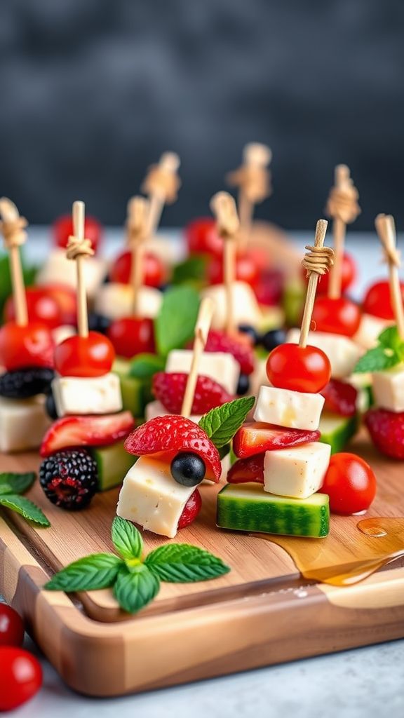 Fancy Fruit and Cheese Board Bites  