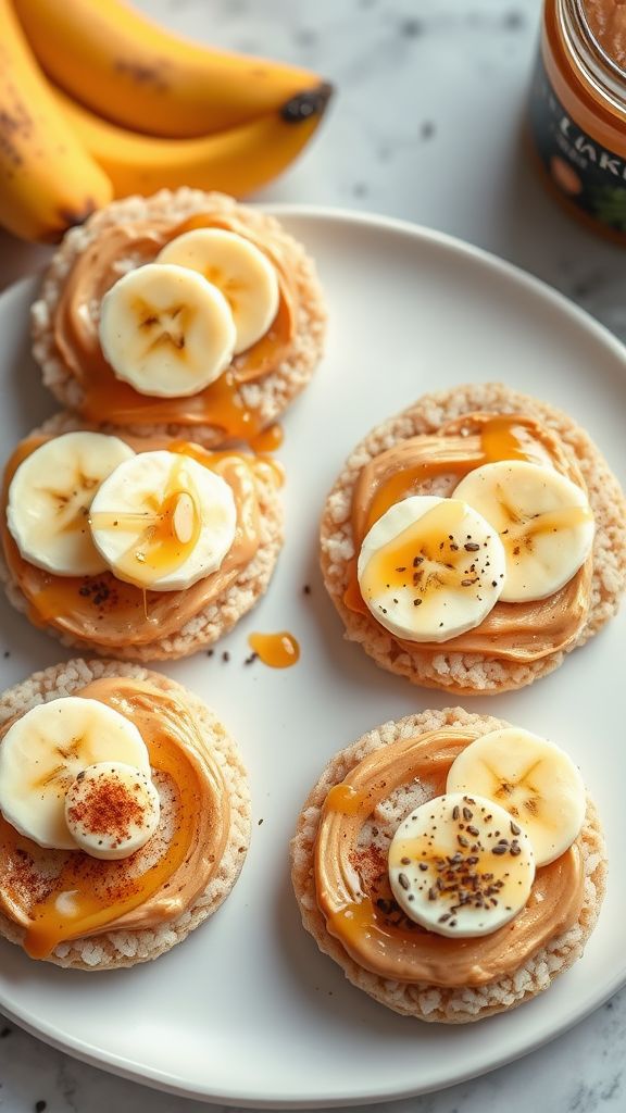 Fast Almond Butter Rice Cakes  