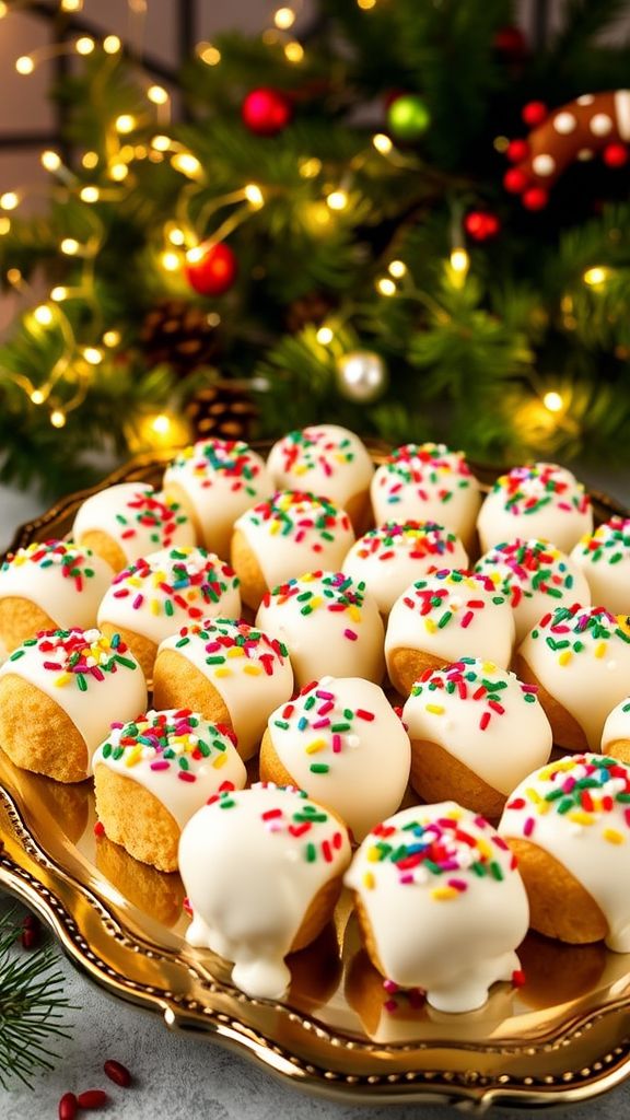 Festive Sprinkles Cake Bites