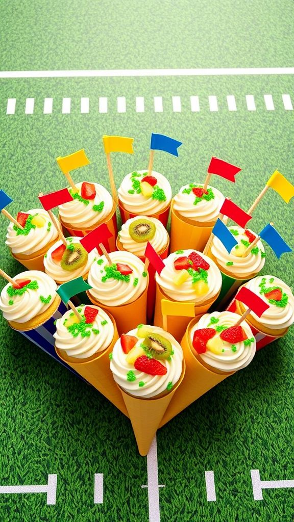 Field Goal Fruity Cupcake Cones  