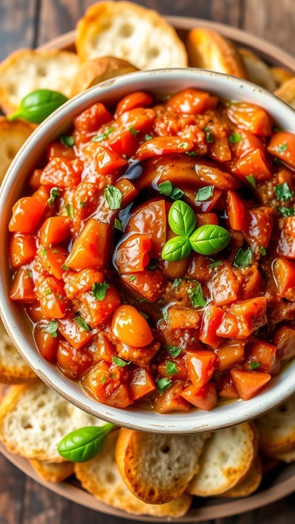 Fresh tomato Basil Bruschetta Dip