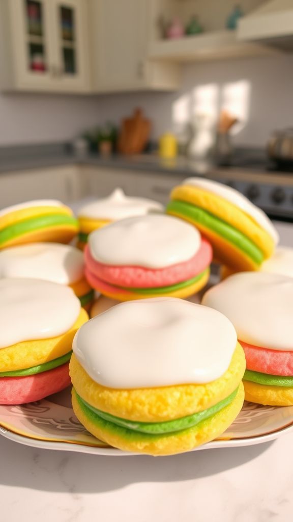 Frosted Rainbow Cookies  