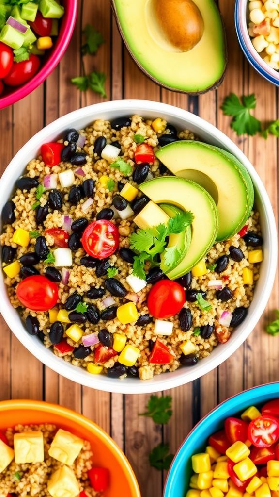 Frugal Quinoa and Black Bean Salad