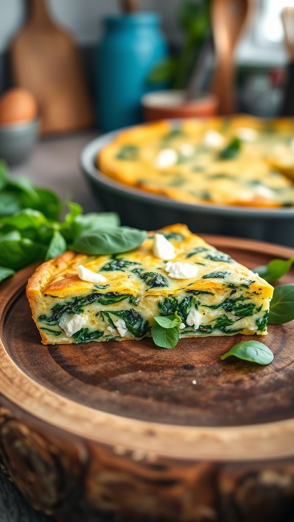 Frugal Spinach and Feta Frittata  