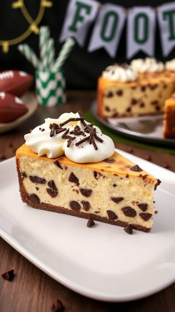 Game Day Chocolate Chip Cheesecake