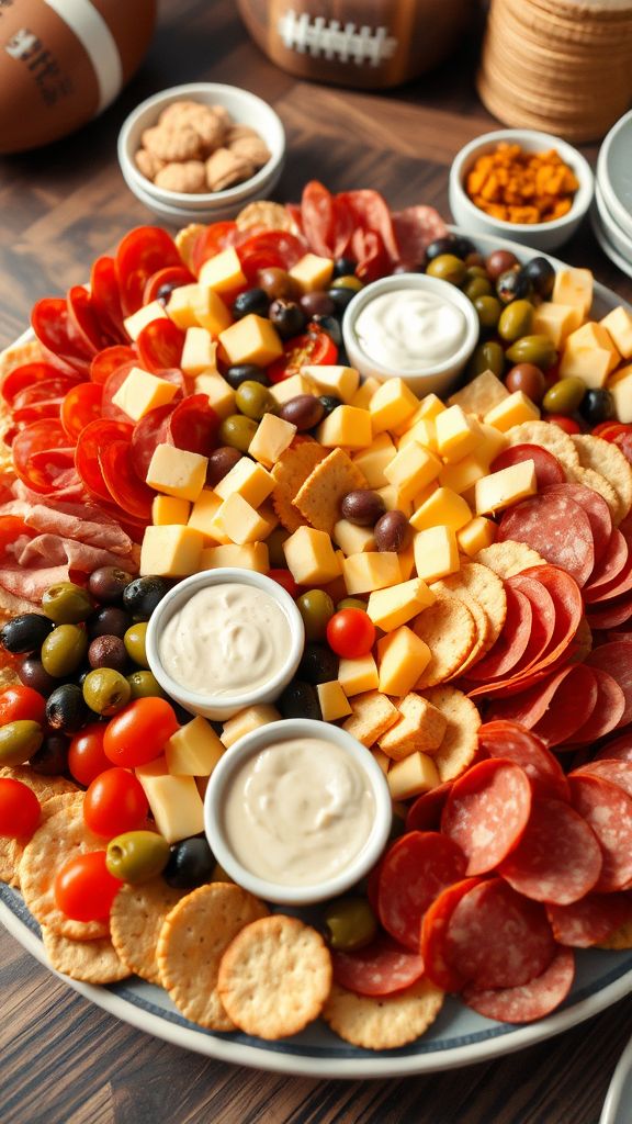 Game Day Glory: Ultimate Meat and Cheese Spread  