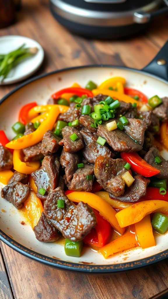 Garlic Beef and Bell Pepper Sauté