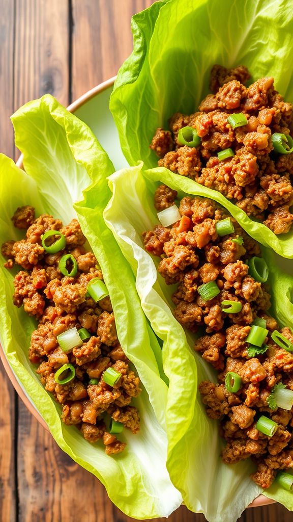 Garlic Butter Beef Lettuce Wraps