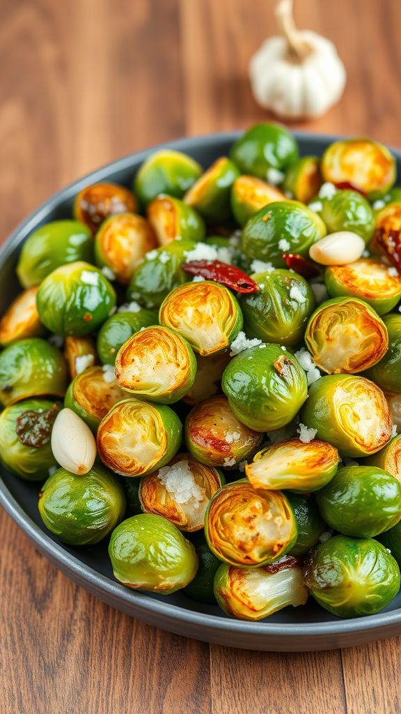 Garlic Butter Roasted Brussels Sprouts