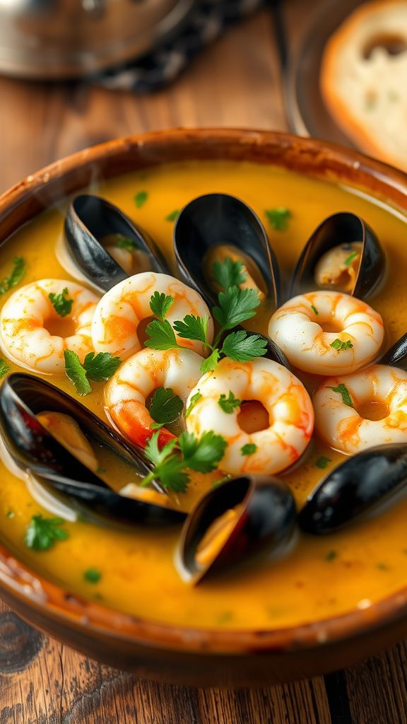 Garlic Butter Seafood Soup