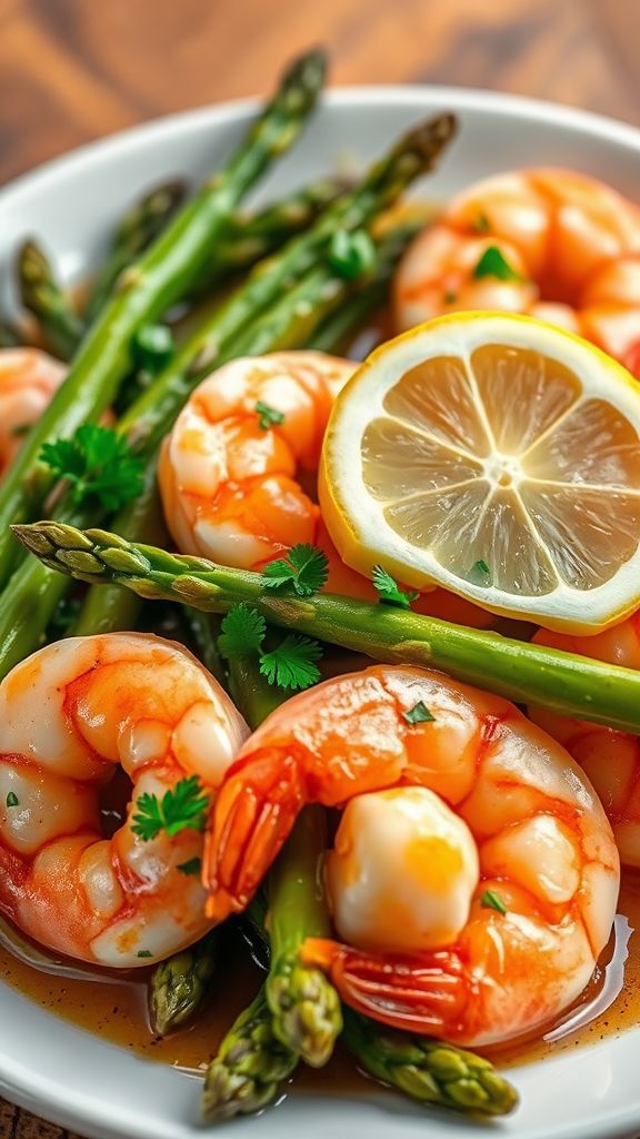 Garlic Butter Shrimp and Asparagus