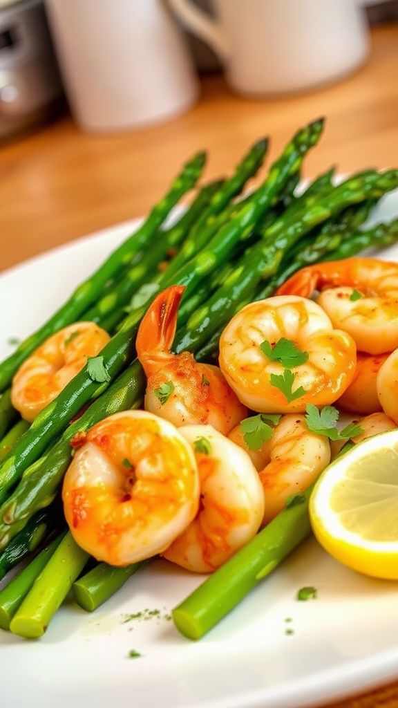 Garlic Butter Shrimp and Asparagus