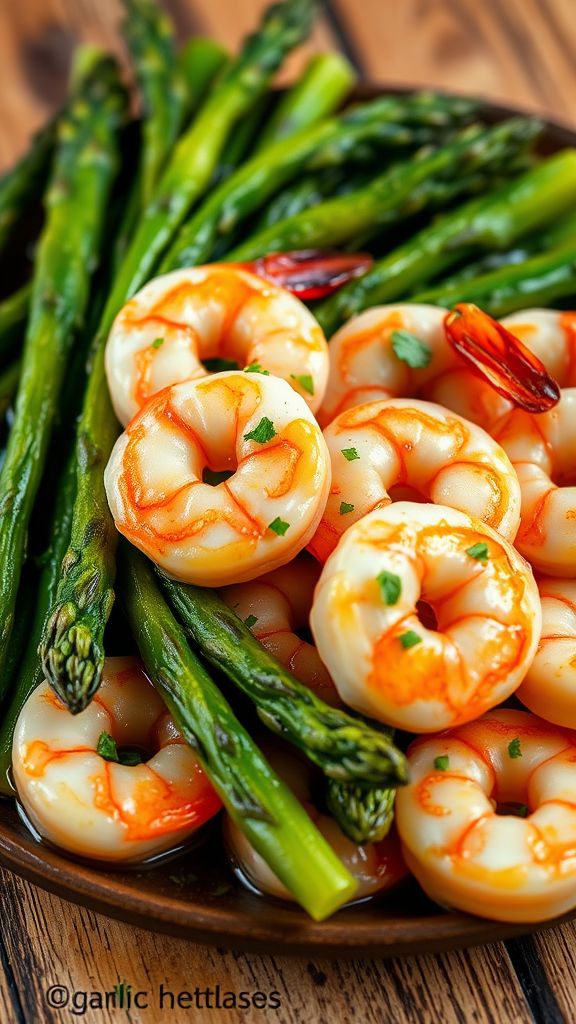 Garlic Butter Shrimp and Asparagus