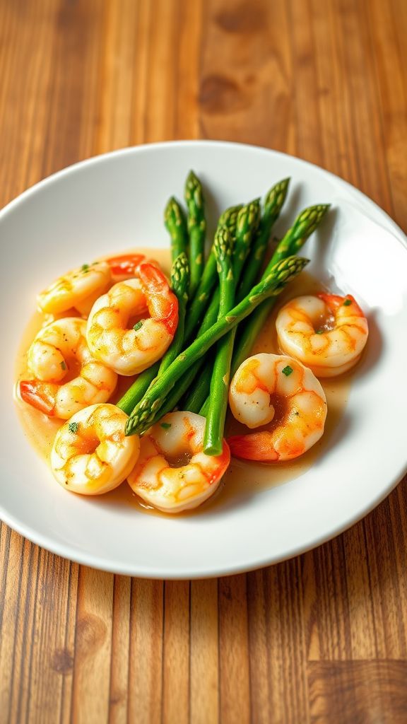 Garlic Butter Shrimp with Asparagus