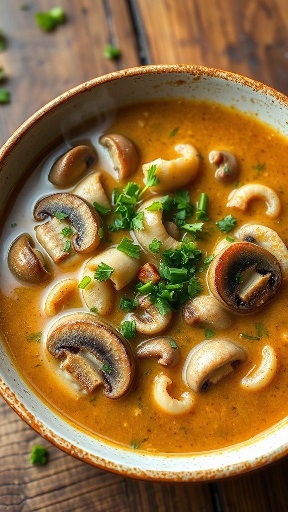 Garlic Parmesan and Shiitake Mushroom Stew  