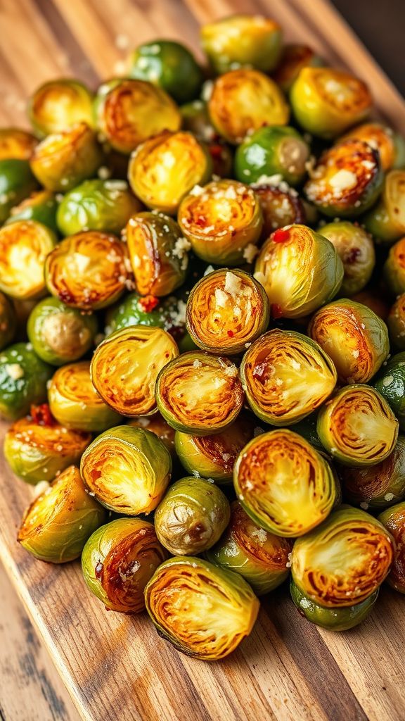 Garlic Parmesan Roasted Brussels Sprouts