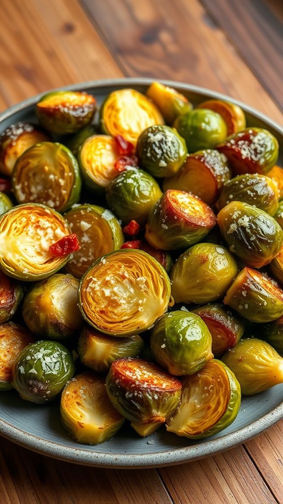 Garlic Parmesan Roasted Brussels Sprouts