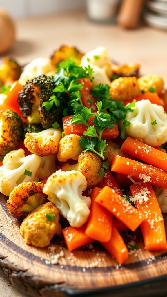 Garlic Parmesan Roasted Vegetables  