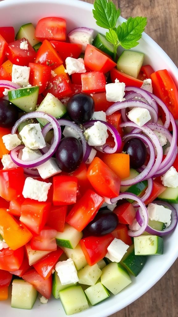 Greek Salad with Feta and Olives