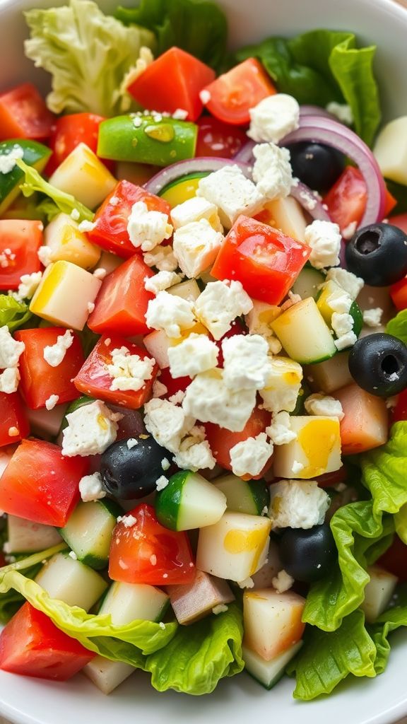 Greek Salad with Feta and Olives