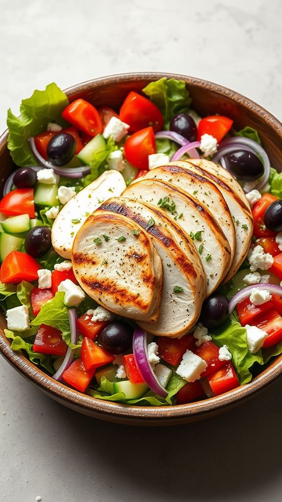 Greek Salad with Grilled Chicken  