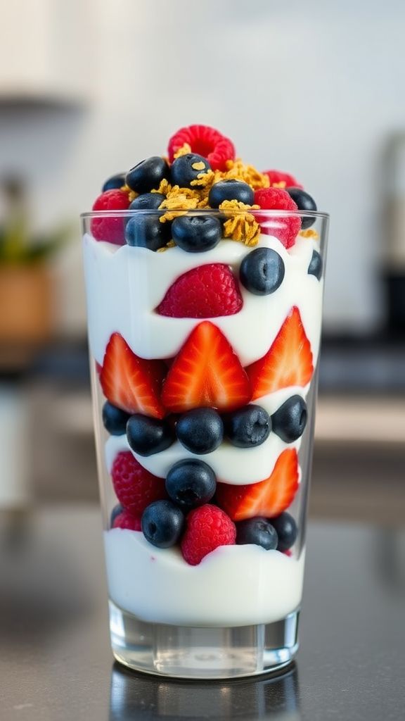 Greek Yogurt and Berry Parfait  