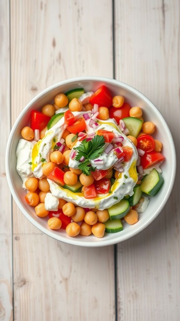 Greek Yogurt and Chickpea Salad  