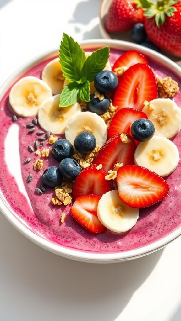 Greek Yogurt and Fruit Smoothie Bowl