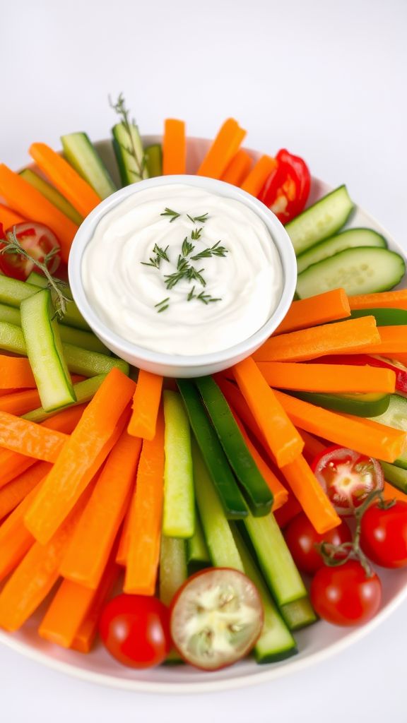 Greek Yogurt Cheese and Veggie Dippers  