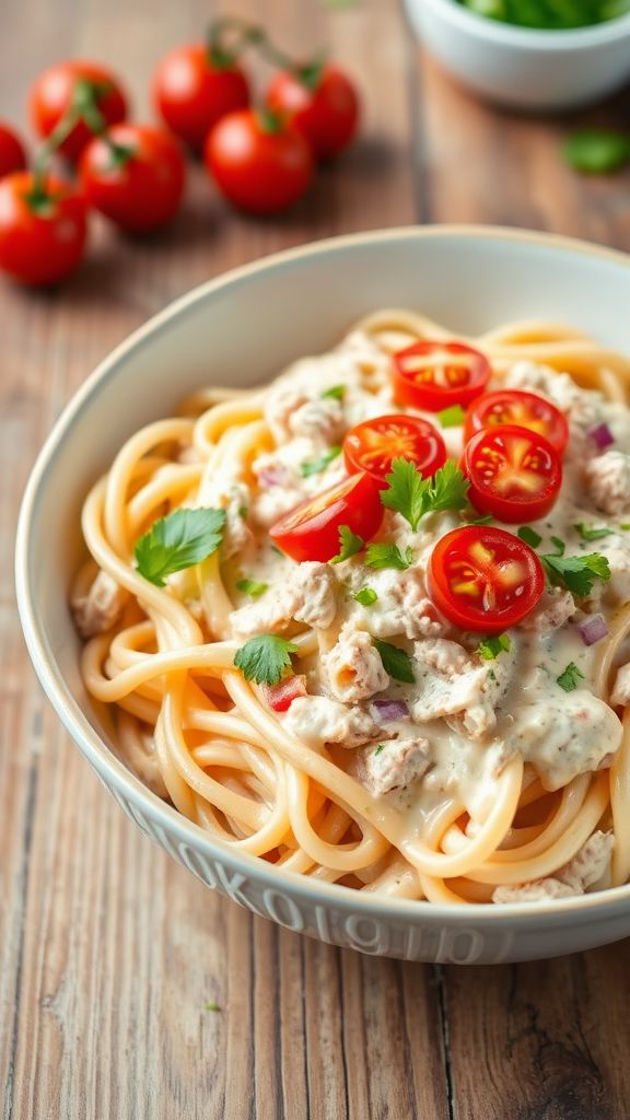 Greek Yogurt Tuna Pasta Delight  