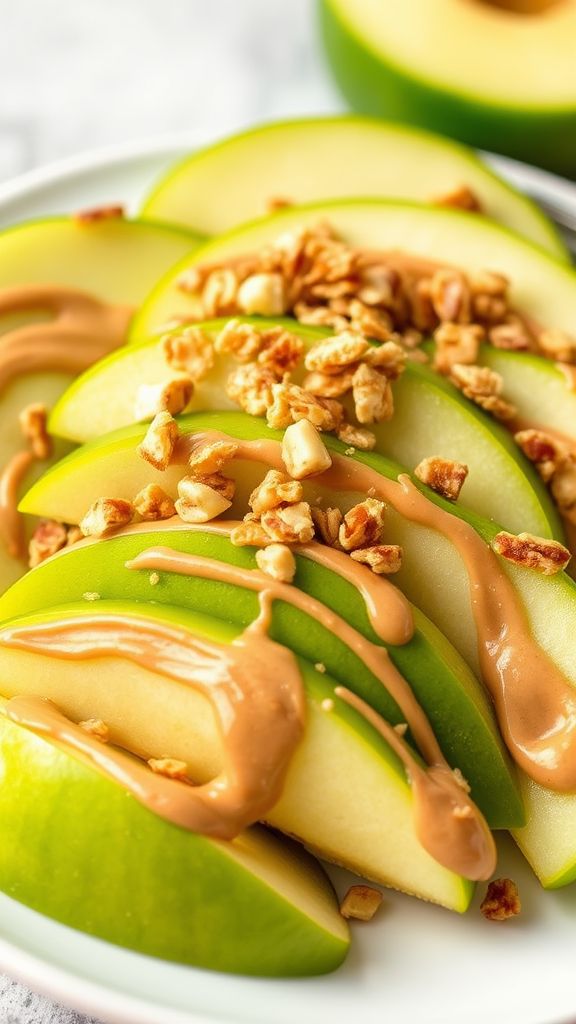 Green Apple Slices with Nut Butter