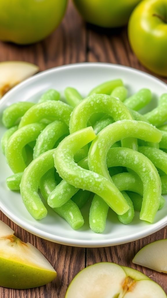 Green Apple Sour Candy Worms