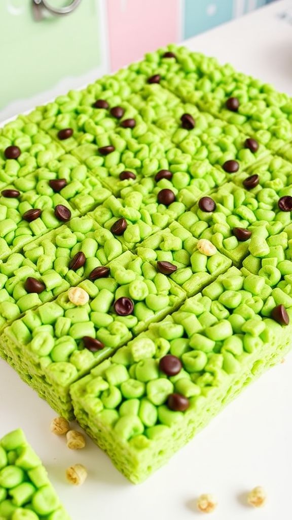 Green Rice Krispie Treats  