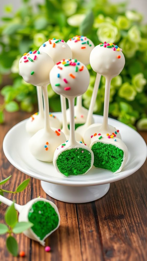 Green Velvet Cake Pops  