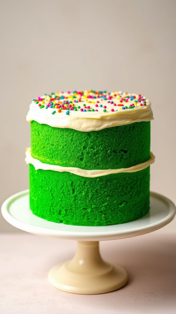 Green Velvet Cake with Cream Cheese Frosting  