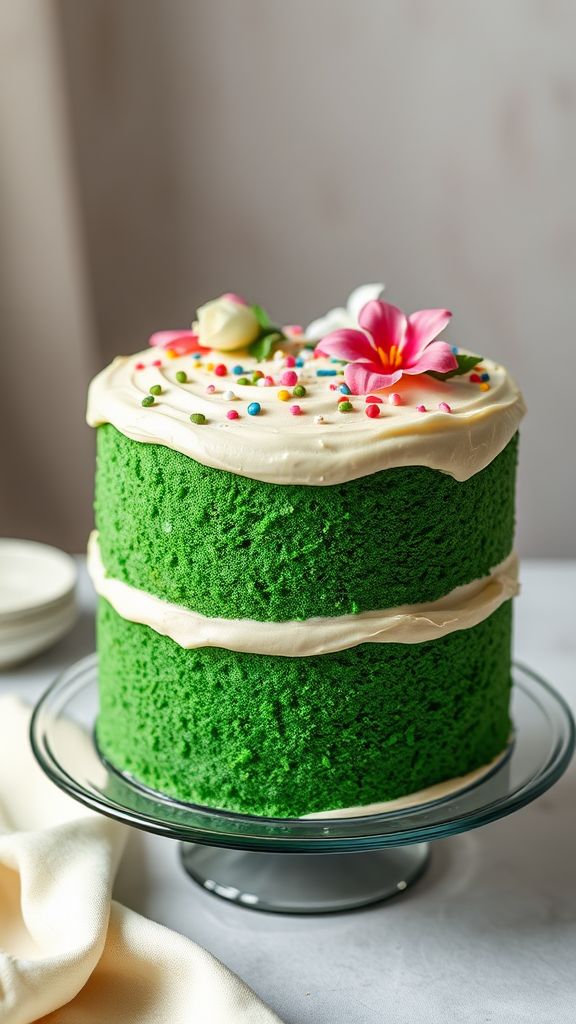 Green Velvet Celebration Cake  