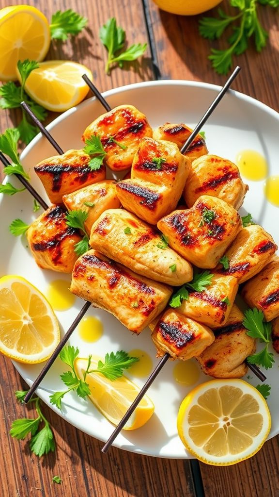 Grilled Lemon-Herb Chicken Skewers