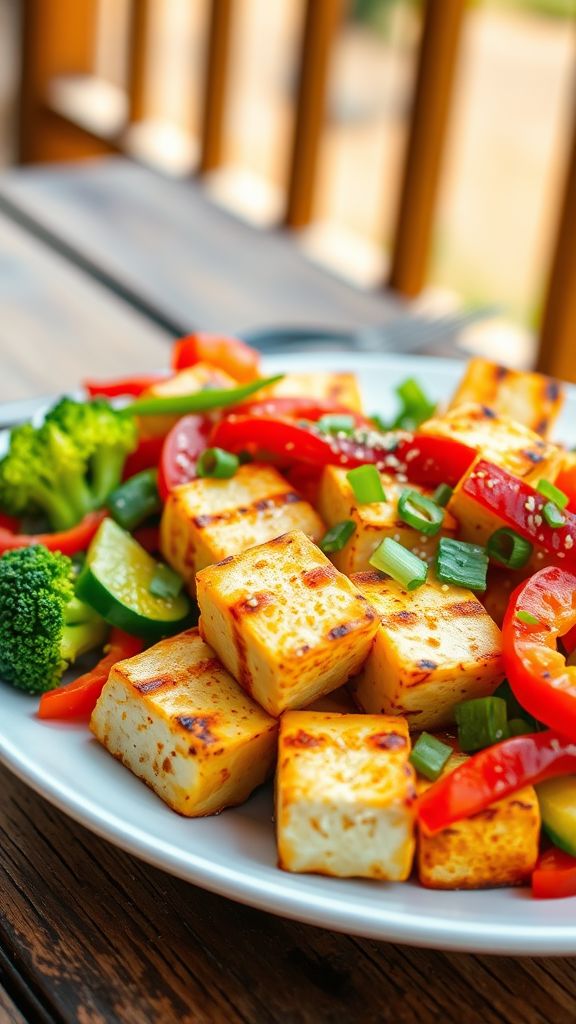 Grilled Tofu and Vegetable Stir-Fry  