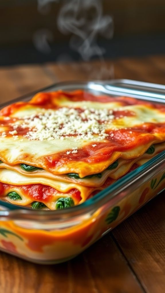 Ground Turkey and Spinach Lasagna  