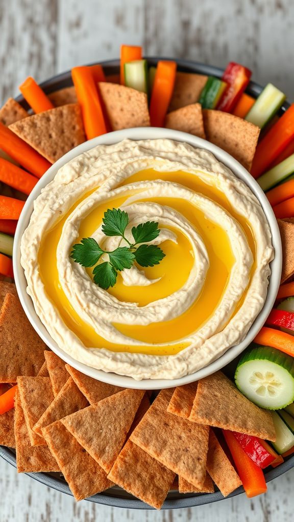 Hearty Hummus and Pita Platter  